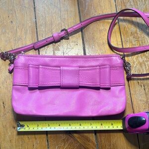 Kate Spade Vibrant Pink Crossbody Bag with Bow Accent
